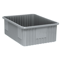 Divider Box&reg; Containers, Plastic, 22.5" W x 17.5" D x 8" H, Grey Advanced Consulting and Training Ltd.