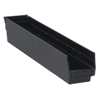 Bac pour &eacute;tag&egrave;re &eacute;conomique, 4-1/8" la, 4" h x 23-5/8" p, Noir Advanced Consulting and Training Ltd.