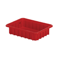 Divider Box&reg; Containers, Polyethylene, 10.8" W x 8.3" D x 2.5" H, Red Advanced Consulting and Training Ltd.