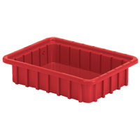 Divider Box&reg; Containers, Polyethylene, 22.4" W x 17.4" D x 5" H, Red Advanced Consulting and Training Ltd.
