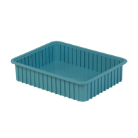 Divider Box&reg; Containers, Polyethylene, 22.4" W x 17.4" D x 5" H, Light Blue Advanced Consulting and Training Ltd.