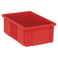 Divider Box&reg; Containers, Plastic, 16.5" W x 10.9" D x 6" H, Red Advanced Consulting and Training Ltd.