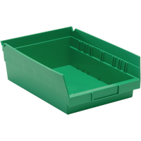 Shelf Bins, 8-3/8" W x 4" H x 11-5/8" D, Green, 30 lbs. Capacity Advanced Consulting and Training Ltd.