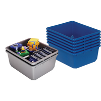 Bacs empilables en crois&eacute;, 11" la x 17,25" p x 12" h, Bleu Advanced Consulting and Training Ltd.