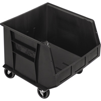 Mobile Bin, 14" H x 16-1/2" W x 18" D, 75 lbs. Capacity, Black Advanced Consulting and Training Ltd.