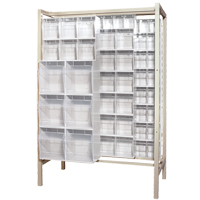 Free-Standing Tip-Out Bins Slider System, 51-1/4" W x 26" D x 77" H, 101 Drawers Advanced Consulting and Training Ltd.