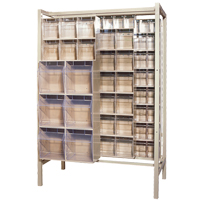 Free-Standing Tip-Out Bins Slider System, 51-1/4" W x 26" D x 77" H, 101 Drawers Advanced Consulting and Training Ltd.