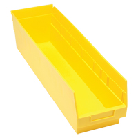 Store More Plastic Shelf Bins, 6-5/8" W x 6" H x 23-5/8" D, Yellow, 90 lbs. Capacity Advanced Consulting and Training Ltd.