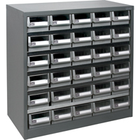 Casier robuste pour pi&egrave;ces KPC-HD, Acier galvanis&eacute;, 30 tiroirs, 34-3/5" x 15-7/10" x 34-3/5", Gris Advanced Consulting and Training Ltd.