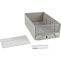 Tiroir de rechange pour armoires de pi&egrave;ces KPC-200, Plastique, 5-3/8" la x 9-13/16" p, 3-3/10" h, Gris Advanced Consulting and Training Ltd.