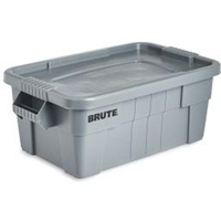 Bac de stockage Brute avec couvercle, 27,88” p x 16,5” la x 10,7" h, Capacit&eacute; 112 lb, Gris Advanced Consulting and Training Ltd.