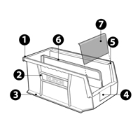 Stack & Hang Bin, 8-1/4" W x 7" H x 14-3/4" D, Blue Advanced Consulting and Training Ltd.