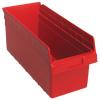 Bacs pour &eacute;tag&egrave;re Store-Max, 8-3/8" la x 8" H x 17-7/8" p, Rouge, Capacit&eacute; 56 lb Advanced Consulting and Training Ltd.