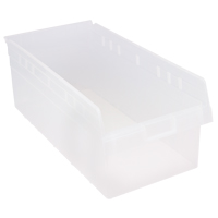 Bacs pour &eacute;tag&egrave;re Store-Max, 11-1/8" la x 8" H x 23-5/8" p, Transparent, Capacit&eacute; 68 lb Advanced Consulting and Training Ltd.