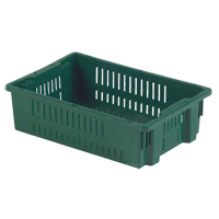 Agricultural Plastic Stack-N-Nest Container, 13.1" x 19.7" x 5.6", Green Advanced Consulting and Training Ltd.