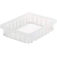 Contenant Divider Box, Plastique, 10,875" la x 8,25" p x 2,5" h, Transparent Advanced Consulting and Training Ltd.