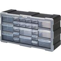 Armoire &agrave; tiroir, Plastique, 22 tiroirs, 19-1/2" x 6-1/4" x 10", Noir Advanced Consulting and Training Ltd.