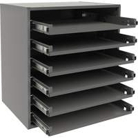 Support de glissi&egrave;re &agrave; petit roulement, Acier, 6 compartiments, 15-9/16" la x 11-7/8" p, 16-3/8" h, Gris Advanced Consulting and Training Ltd.