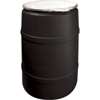 Barils en poly&eacute;thyl&egrave;ne, 55 gal. US (45 gal. imp.), Dessus ouvert, Noir Advanced Consulting and Training Ltd.