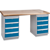 Pre-Designed Workbench, Dual Drawers, 2500 lbs. Cap., 72" W x 36" D, 34" H Advanced Consulting and Training Ltd.