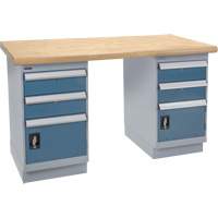 Heavy-Duty Workbench, Dual Drawers, 1500 lbs. Cap., 60" W x 36" D, 34" H Advanced Consulting and Training Ltd.