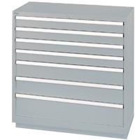 Armoires de rangement avec tiroirs, 7 tiroirs, 40-1/4" la x 22-1/2" p x 41-3/4" h, Gris Advanced Consulting and Training Ltd.