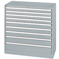 Armoires de rangement avec tiroirs, 9 tiroirs, 40-1/4" la x 22-1/2" p x 41-3/4" h, Gris Advanced Consulting and Training Ltd.