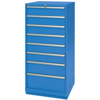 Armoires de rangement avec tiroirs, 8 tiroirs, 28-1/4" la x 28-1/2" p x 59-1/2" h, Bleu brillant Advanced Consulting and Training Ltd.