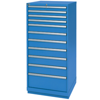 Armoires de rangement avec tiroirs, 11 tiroirs, 28-1/4" la x 28-1/2" p x 59-1/2" h, Bleu brillant Advanced Consulting and Training Ltd.