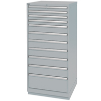Armoires de rangement avec tiroirs, 11 tiroirs, 28-1/4" la x 28-1/2" p x 59-1/2" h, Gris Advanced Consulting and Training Ltd.