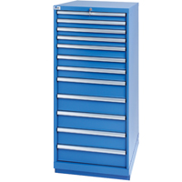 Armoires de rangement avec tiroirs, 12 tiroirs, 28-1/4" la x 28-1/2" p x 59-1/2" h, Bleu brillant Advanced Consulting and Training Ltd.