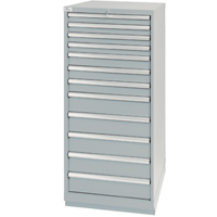 Armoires de rangement avec tiroirs, 12 tiroirs, 28-1/4" la x 28-1/2" p x 59-1/2" h, Gris Advanced Consulting and Training Ltd.