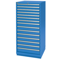 Armoires de rangement avec tiroirs, 15 tiroirs, 28-1/4" la x 28-1/2" p x 59-1/2" h, Bleu brillant Advanced Consulting and Training Ltd.