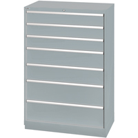 Armoires de rangement avec tiroirs, 7 tiroirs, 40-1/4" la x 22-1/2" p x 59-1/2" h, Gris Advanced Consulting and Training Ltd.