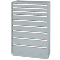 Armoires de rangement avec tiroirs, 9 tiroirs, 40-1/4" la x 22-1/2" p x 59-1/2" h, Gris Advanced Consulting and Training Ltd.