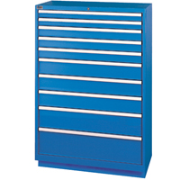 Armoires de rangement avec tiroirs, 10 tiroirs, 40-1/4" la x 22-1/2" p x 59-1/2" h, Bleu brillant Advanced Consulting and Training Ltd.