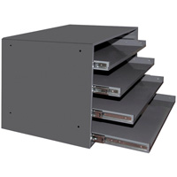 Casiers pour boîtes &agrave; compartiments, Acier, 4 compartiments, 20" la x 15-3/4" p, 15" h, Gris Advanced Consulting and Training Ltd.
