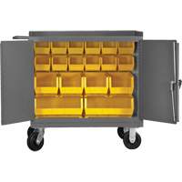 Mobile Workbench Cabinet with Bins, Steel Surface Advanced Consulting and Training Ltd.