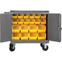 Mobile Workbench Cabinet with Bins, Steel Surface Advanced Consulting and Training Ltd.