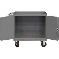Mobile Workbench Cabinet with Louvered Panel Back, Steel Surface Advanced Consulting and Training Ltd.