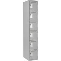 Clean Line Lockerettes, 6 -tier, 12" x 18" x 72", Steel, Grey, Rivet (Assembled) Advanced Consulting and Training Ltd.