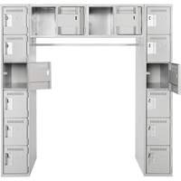 Assembled Archettes Clean Line Economy Lockers, 16 -tier, Bank of 3, 18" x 72" x 12", Steel Advanced Consulting and Training Ltd.