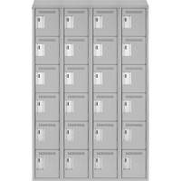 Clean Line Lockerette , 6 -tier, Bank of 4, 48" x 18" x 78", Steel, Grey, Rivet (Assembled) Advanced Consulting and Training Ltd.