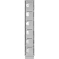 Petits casiers Clean Line, 6 niveaux, 12" x 18" x 76", Acier, Gris, Rivet (assembl&eacute;) Advanced Consulting and Training Ltd.
