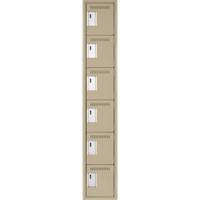 Petits casiers Clean Line, 6 niveaux, 12" x 18" x 72", Acier, Beige, Rivet (assembl&eacute;) Advanced Consulting and Training Ltd.