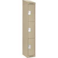 Casiers Clean Line, 3 niveaux, 12" x 18" x 78", Acier, Beige, Rivet (assembl&eacute;) Advanced Consulting and Training Ltd.