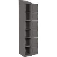 Clean Line Lockerette, 6 -tier, Bank of 4, 48" x 18" x 78", Steel, Charcoal, Rivet (Assembled) Advanced Consulting and Training Ltd.