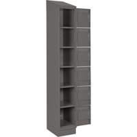 Petits casiers Clean Line, 6 niveaux, Bloc de 4, 48" x 18" x 82", Acier, Charbon, Rivet (assembl&eacute;) Advanced Consulting and Training Ltd.