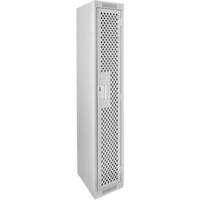 Clean Line Lockers, 12" x 12" x 72", Steel, Grey, Rivet (Assembled), Perforated Advanced Consulting and Training Ltd.