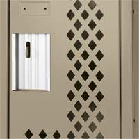 Clean Line Lockers, 12" x 12" x 82", Steel, Beige, Rivet (Assembled), Perforated Advanced Consulting and Training Ltd.